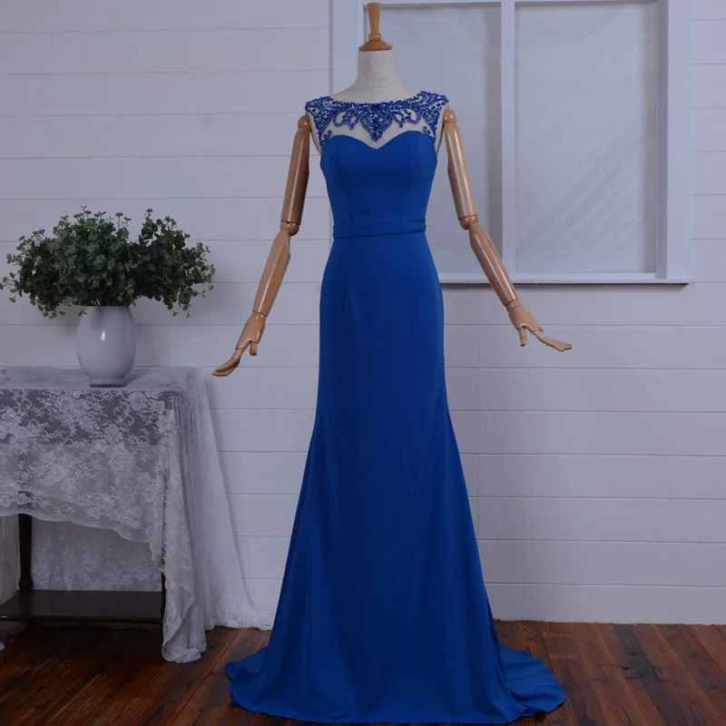 Халат De Soiree Королевский Синий фуксия Русалка вечернее платье для женщин Длинные Vestidos De Festa Красный Вечерние платья для выпускного вечера 2019