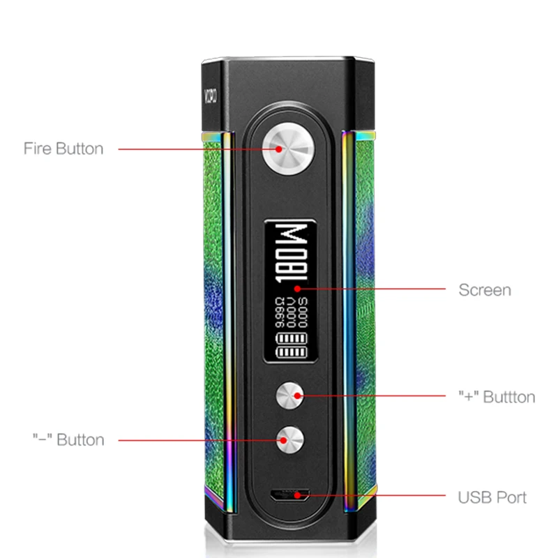 Original VOOPOO TOO 180W TC Box MOD GENE Chip Powered by single or dual 18650 battery Electronic cigarette mods Too mod VS Drag 02