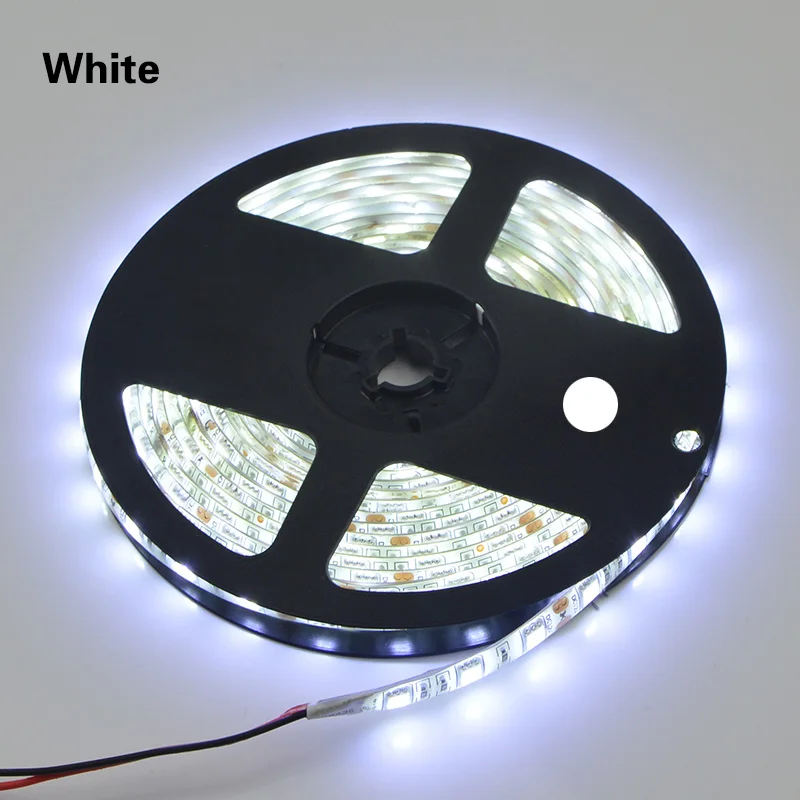 DC12V 5 м Светодиодная лента гибкий светильник SMD 5050 60 светодиодный s/M RGB RGBW RGBWW белый, теплый белый, красный, зеленый, розовый, синий, 11 цветов - Испускаемый цвет: Белый