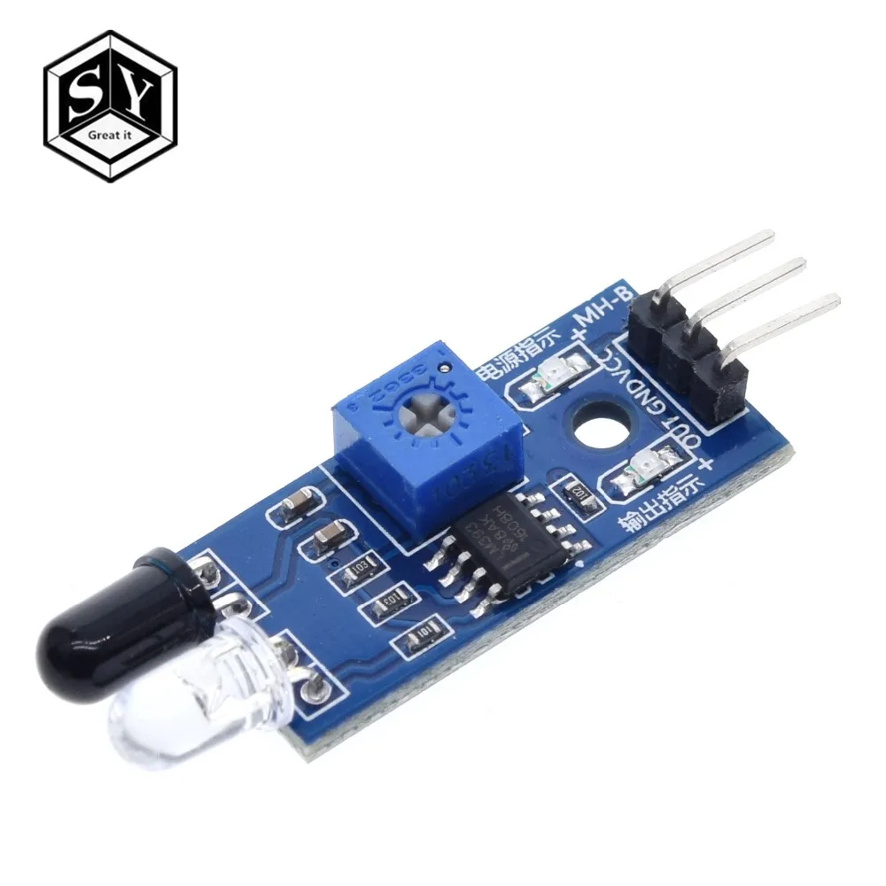 

1PCS Great IT IR Infrared Obstacle Avoidance Sensor Module for Arduino Smart Car Robot 3-wire Reflective Photoelectric New