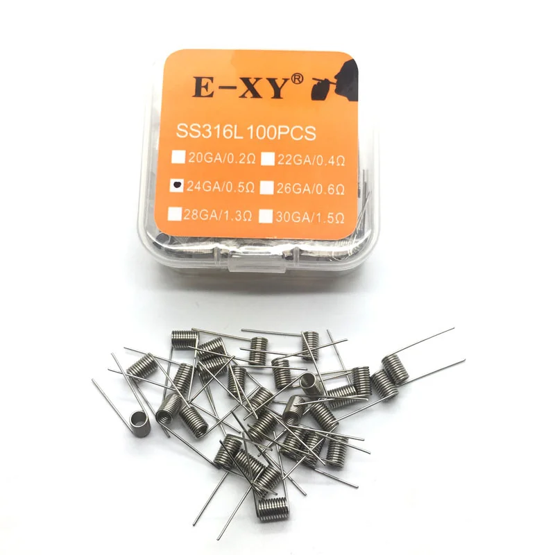 Tanie E-XY SS316L 100 sztuk elektroniczny papieros rda atomizer knot skrętka sklep
