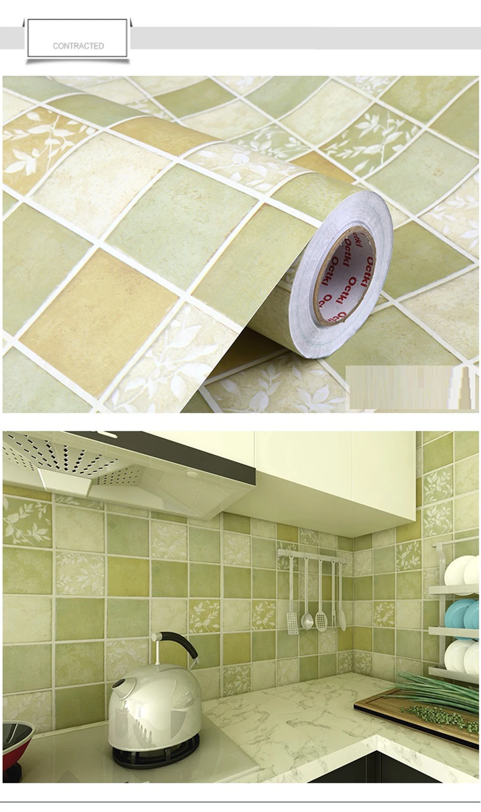 Средиземноморский стиль ПВХ водонепроницаемая мозаичная плитка настенная бумага рулон для кухни ванной виниловая наклейка на стену