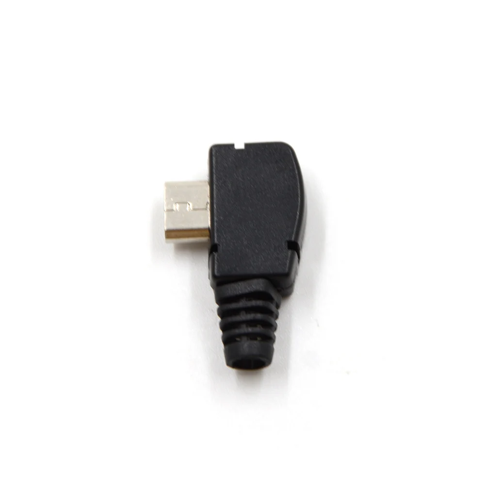 

5Pcs Port Right Angle Micro USB Male Plug Socket Connector With Plastic Cover
