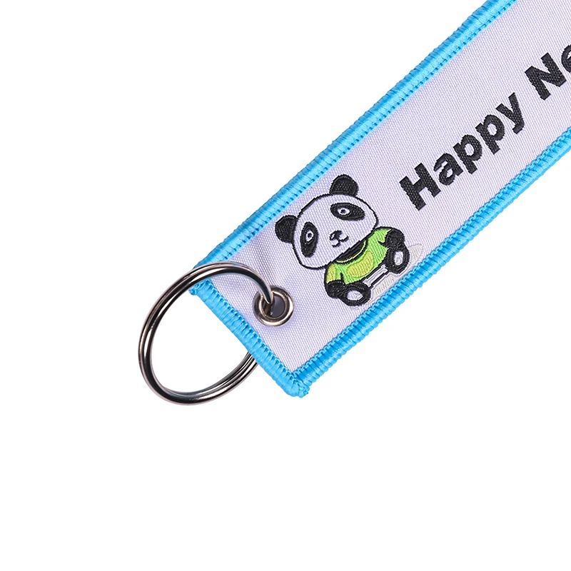 Fashion Christmas Gift Keychain  Lovely Panda Key Chain Motorcycles and Cars FashionableWoven Key Fobs Jewelry for Biker Lovers (2)