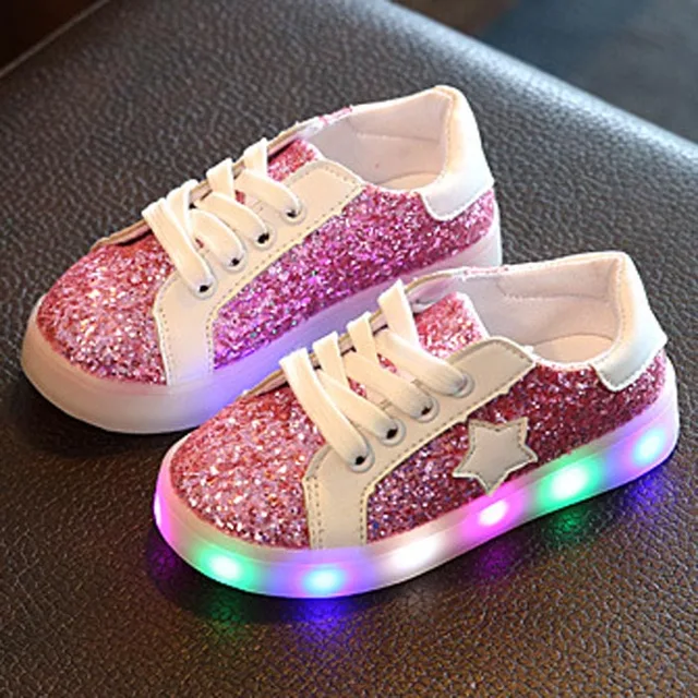 Buy Bling Toddler Girls Glitter Casual Shoes Shinny