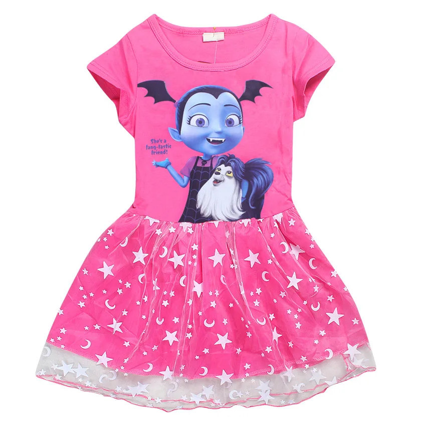 Платье для маленьких девочек летние Vampirina костюм для детская одежда брендовые Детские праздничные платья красивая одежда для девочек