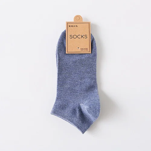 5 пар/лот = 10 штук мужские повседневные носки-следки однотонные короткие невидимые носки с закрытым носком мужские хлопковые спортивные носки для мужчин - Цвет: Blue G
