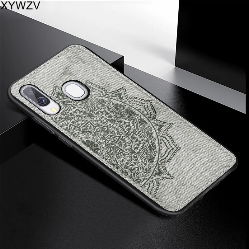

For Samsung Galaxy A40 Case Soft Silicone Luxury Cloth Texture Hard PC Phone Case For Samsung Galaxy A40 Cover For Samsung A40