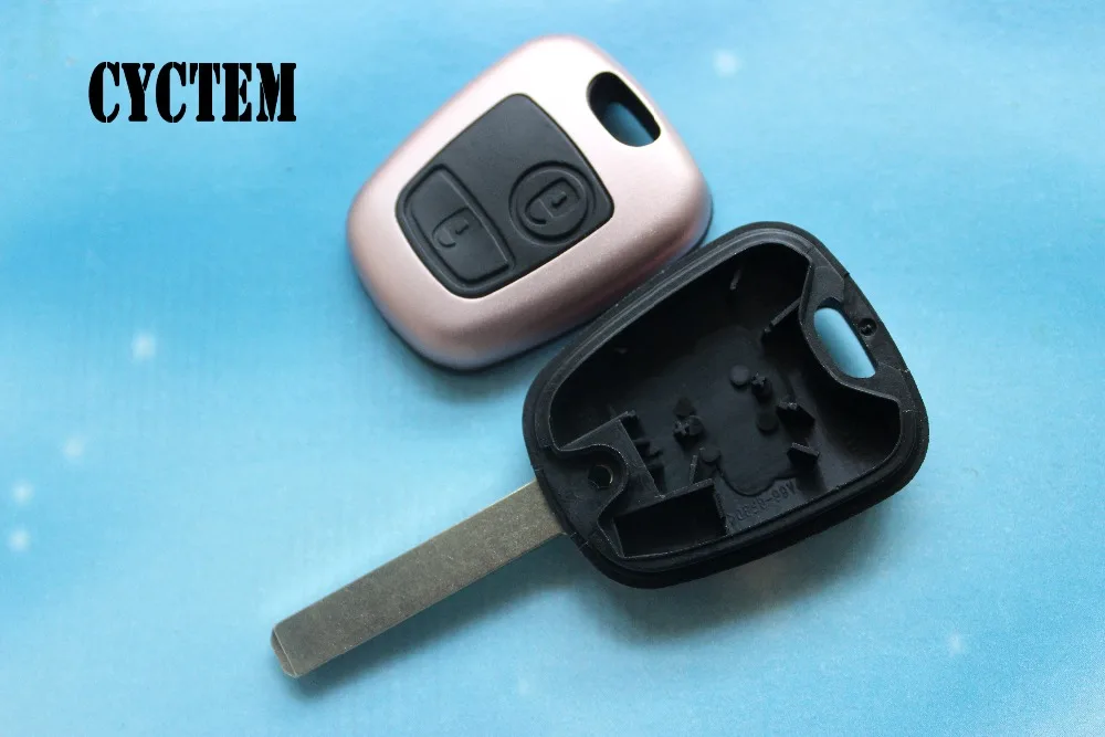 

CYCTEM Car Key Shell Remote Key Cover Casing Fit For Peugeot Citroen 307 407 2 Buttons Auto Parts