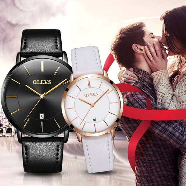 2017 Luxury Brand Lover's Watches Pair Waterproof Couples Black and White Watche 2017 Luxury Brand Lover's Watches Pair Waterproof Couples Black and White Watche
