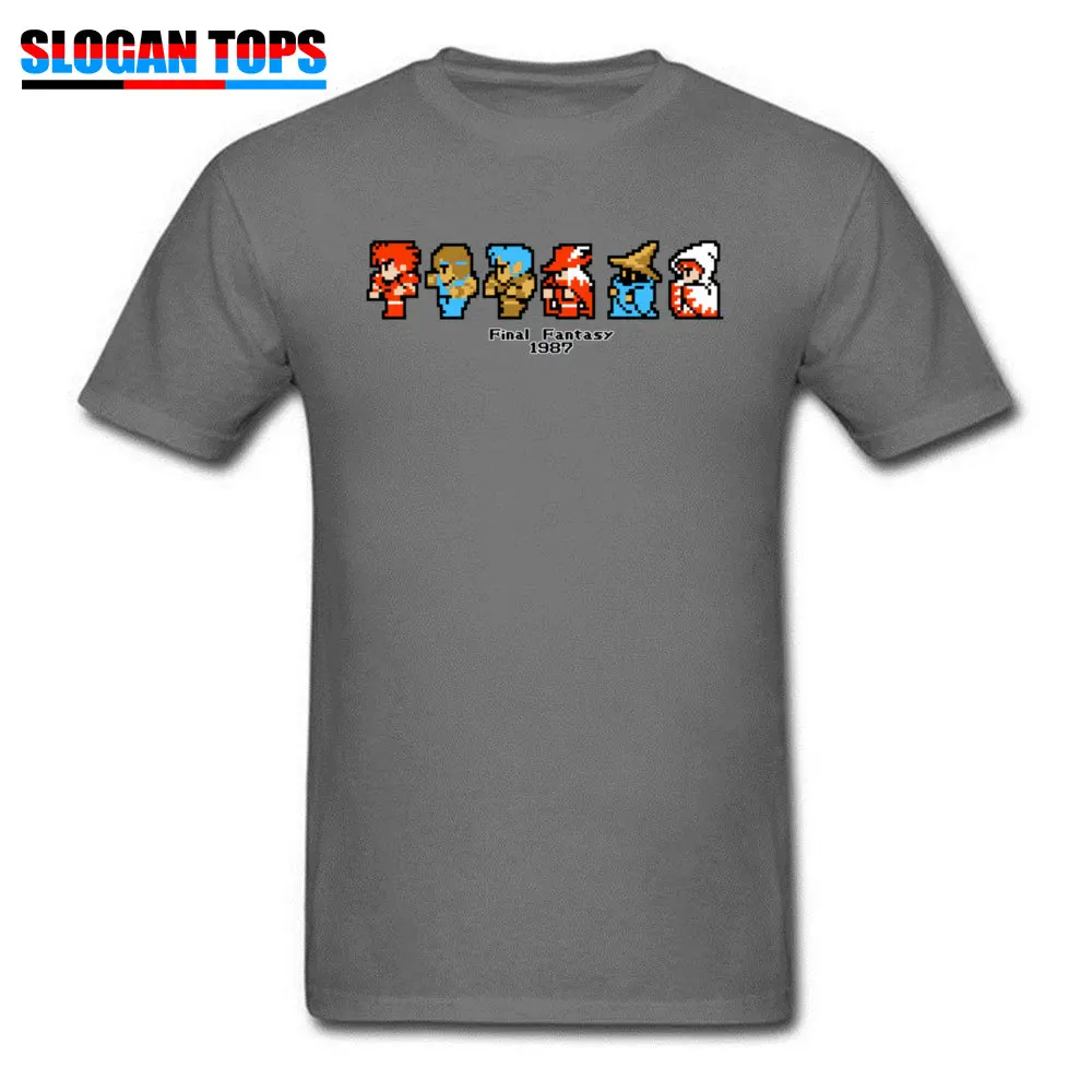 Final Fantasy I Cast 30651 Group NEW YEAR DAY Pure Cotton O Neck Men's Tees Geek Tee Shirt 2018 Newest Short Sleeve T Shirts Final Fantasy I Cast 30651 carbon
