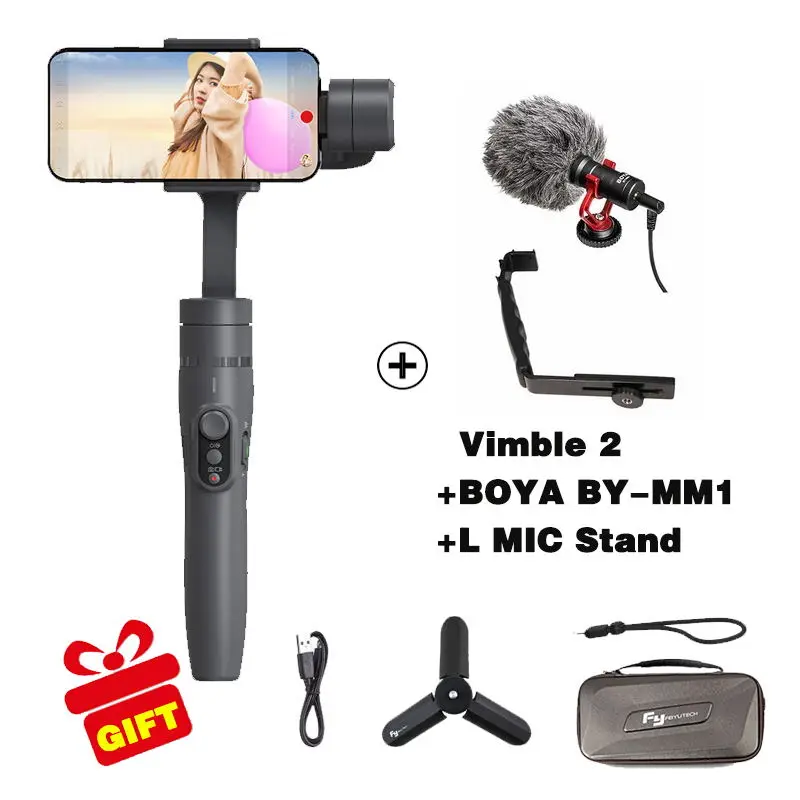 Feiyutech FY vimble 2 Gimbal ручной 3 оси продлить стабилизатор для iphone 6/7 X телефон для samsung смартфон PK Zhiyun Smooth Q - Цвет: Option2