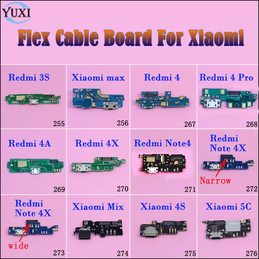 Юйси 1 шт. для Redmi 3S 4/4 Pro 4A 4X note 4/4X для Xiaomi Max Mix 4S 5C Micro USB зарядное устройство гибкий кабель порт плата модуль