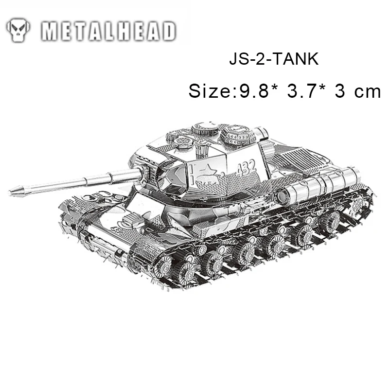 

3D Metal Puzzles Model DIY Nano JS-2 Heavy Tank Manually Jigsaw Collection Educational Toys Adult Children Holiday Gifts Present