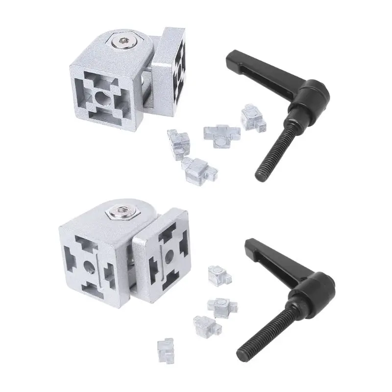 Zinc Alloy Flexible Hinge With Handle Die Cast Pivot Joint Connector For Aluminum Extrusion Profile