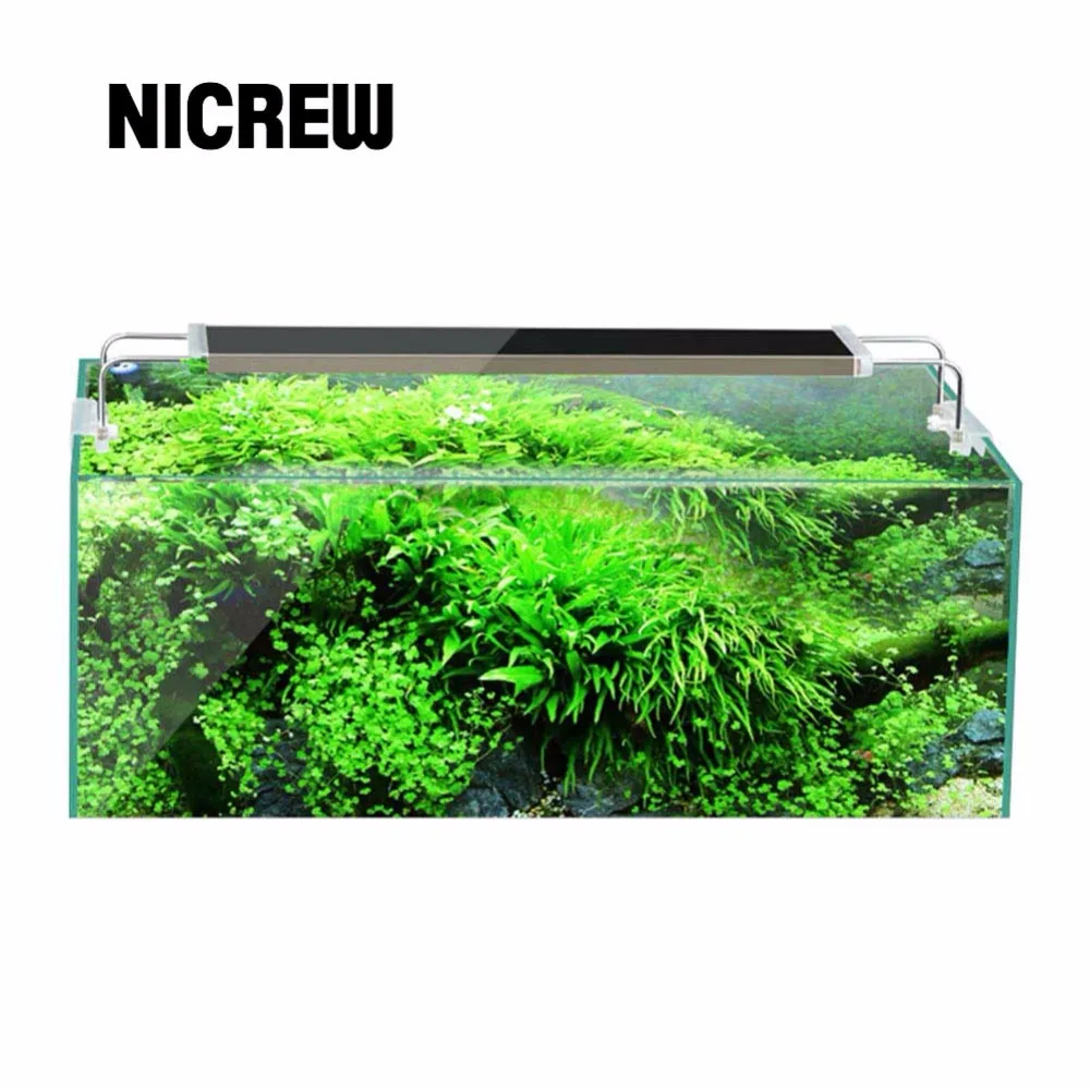 Nicrew ADS аквариумное растение светодиодный светильник ing светильник водный Chihiros 7500K 12W 18W 24W ультра тонкий алюминиевый сплав для аквариума