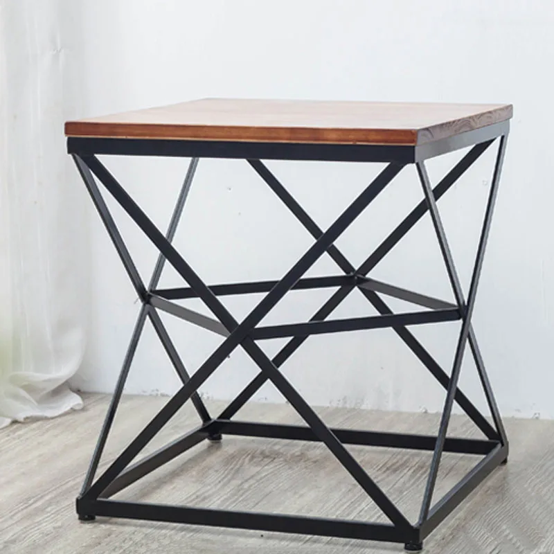 Новый Кофе стол для Гостиная деревянный верхней части таблицы металлические для журнального столика