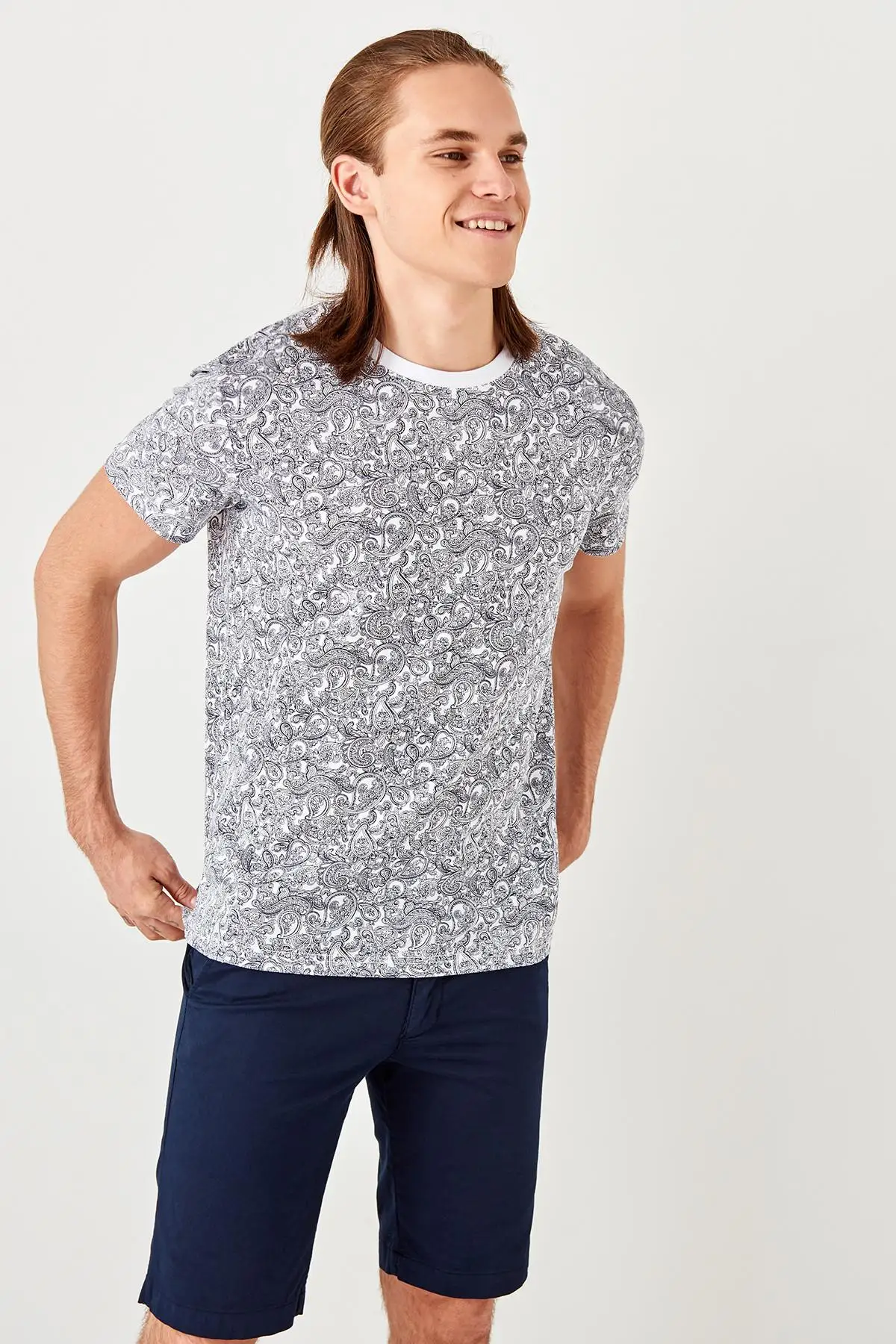 

Trendyol White Men 'S Printed T Shirt TMNSS19QA0228
