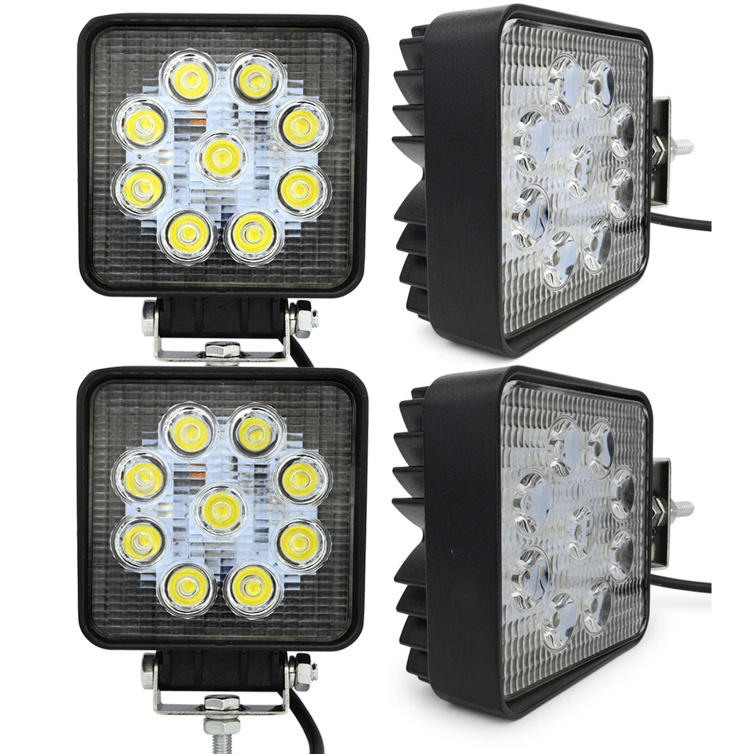 

4 inch 27W Square LED Work Light High Power Spotlight Floodlight For 4x4 Offroad ATV UTV Truck Tractor Motorcycle lights