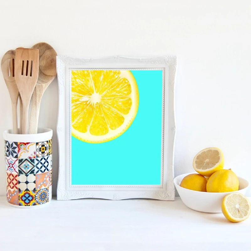 Lemon Prints Kitchen Wall Art Decor