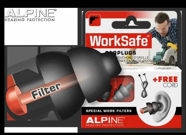 Alpine Worksafe рабочие затычки для ушей защита наушников против шума удобные затычки для ушей