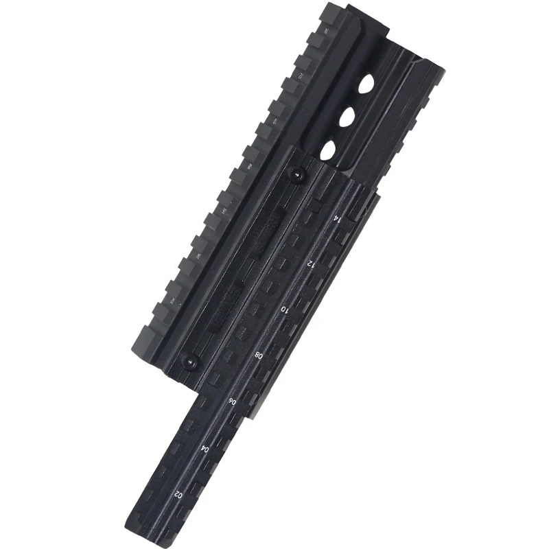 

Hunting Shooting AK 47 & 74 RIS Quad Rail mount Tactical Quad Handguard Rail with 12pcs Universal Picatinny Rail Covers Black