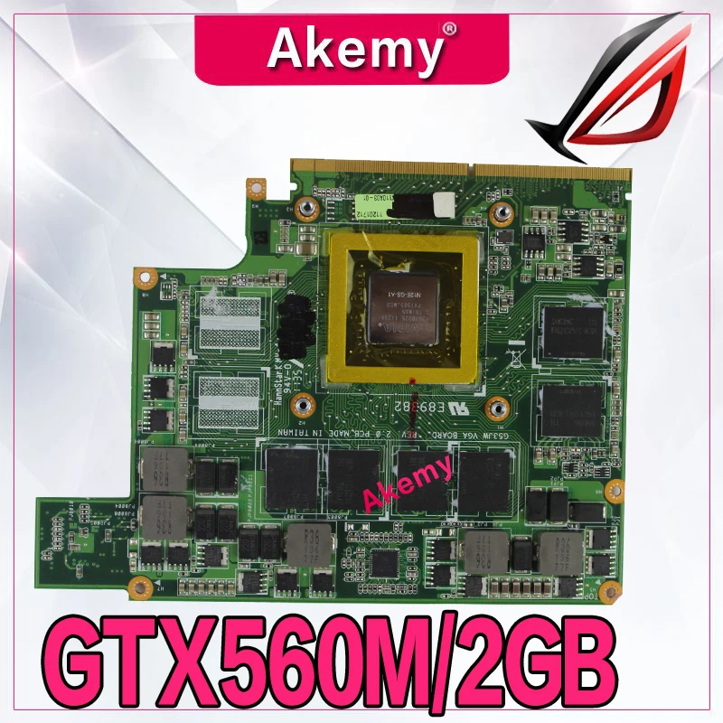 

Akemy G73SW VGA board GTX560M N12E-GS-A1 2GB DDR5 MXMIII VGA Video Card for ASUS G73SW G73JW G53SW G53SX G53JW laptop