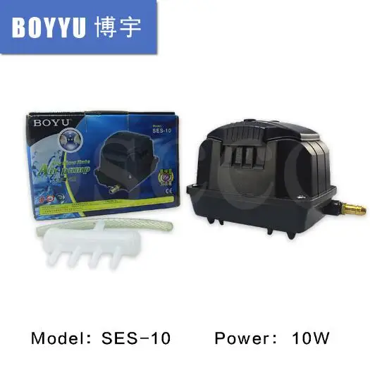 Boyu ses 10 30 40 50 кислородный насос для аквариума, бесшумный воздушный насос, аэратор superculture, маленький бытовой высокомощный воздушный компрессор - Цвет: BOYU SES-10