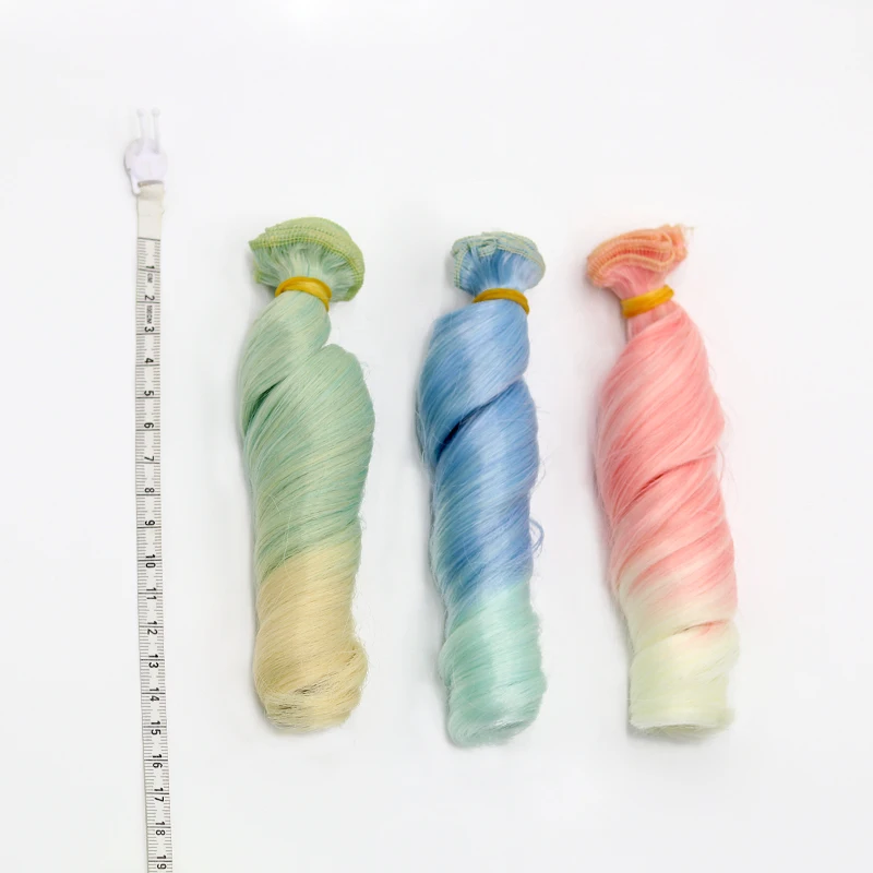 Doll Wig Accessories 1 piece 15*100CM baby hair 1/3 1/4 1/6 1/12 natural gradient ramp baby hair diy