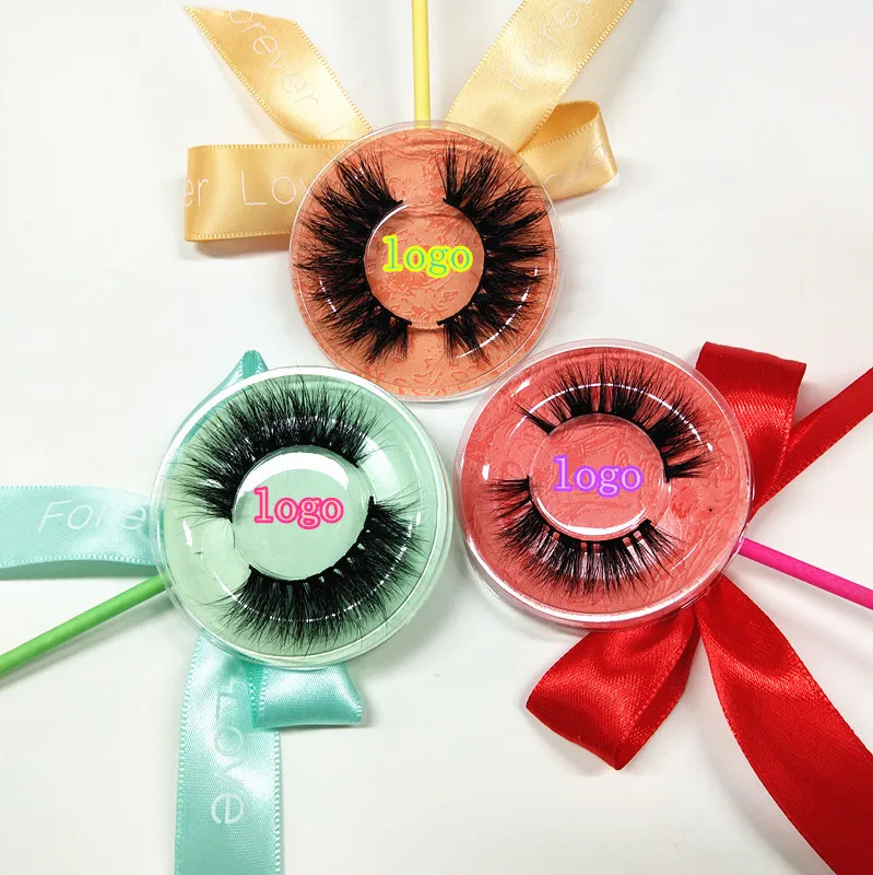 Cílios com Colorido Cílios de Alta Feito à Mão Quente Estilo Vison Pacote Lollipop Aceitar Marca Privada Qualidade 10 Par