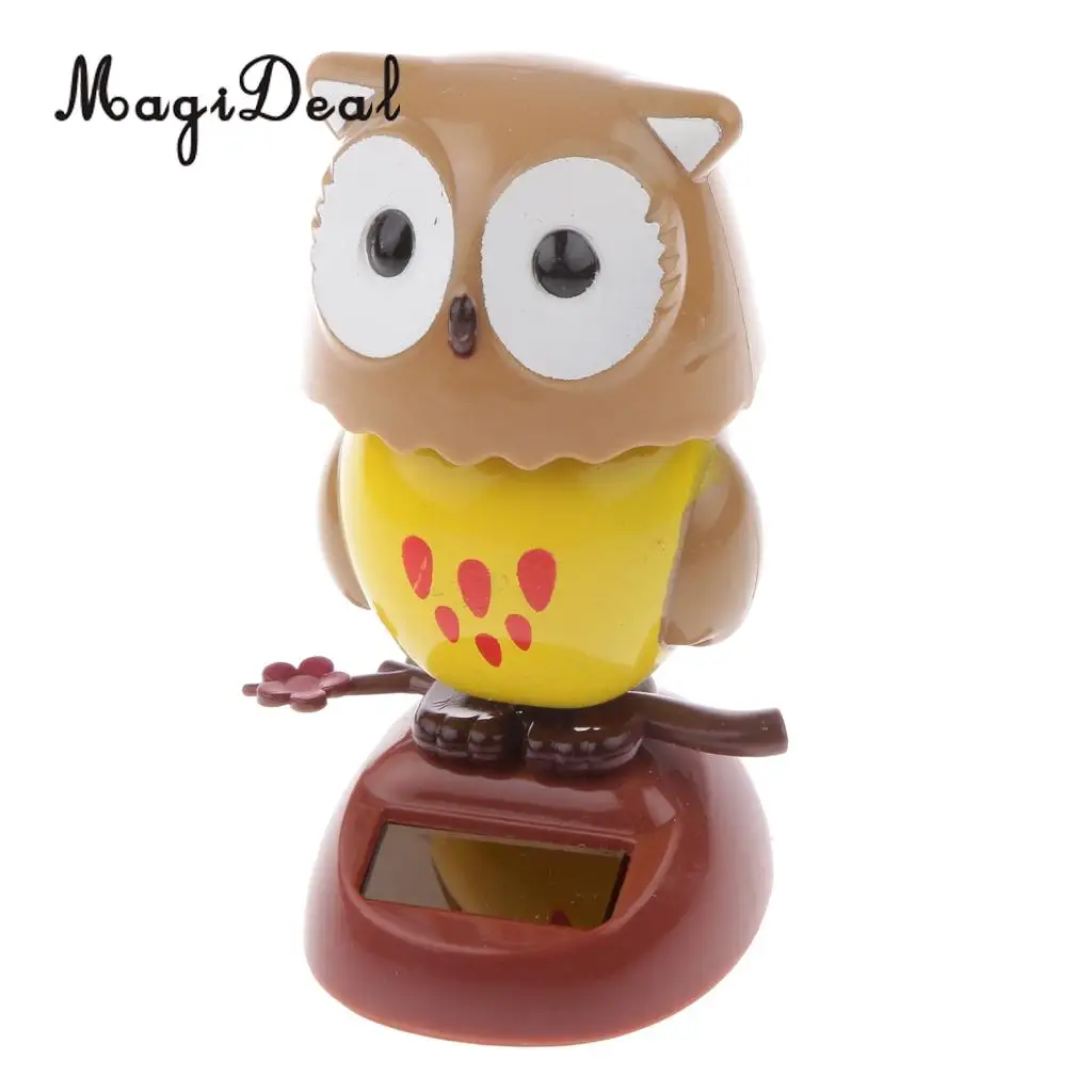 MagiDeal Cute Solar Powered Bobble Head   Owl for Kids Toy Car Pub Club Baby Room Garden Classroom Ornament Novelty Gift