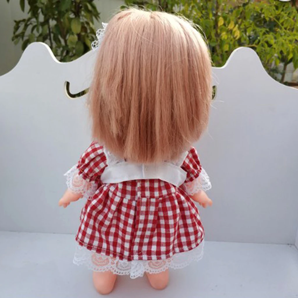 3 Pieces Cute Clothing Loungewear Lace Dress Skirt Headwear Sockings Set For 25cm Mellchan Doll Outfits Clothes Accessories