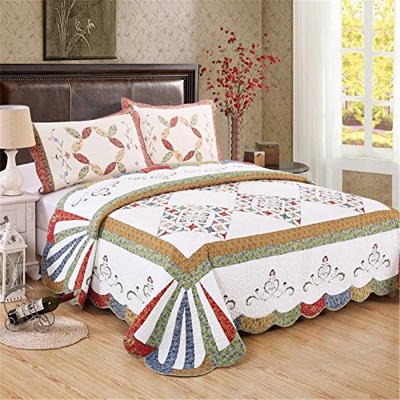 FADFAY Home Cotton Soft Luxury Patchwork Bed Bedding Sets Romantic