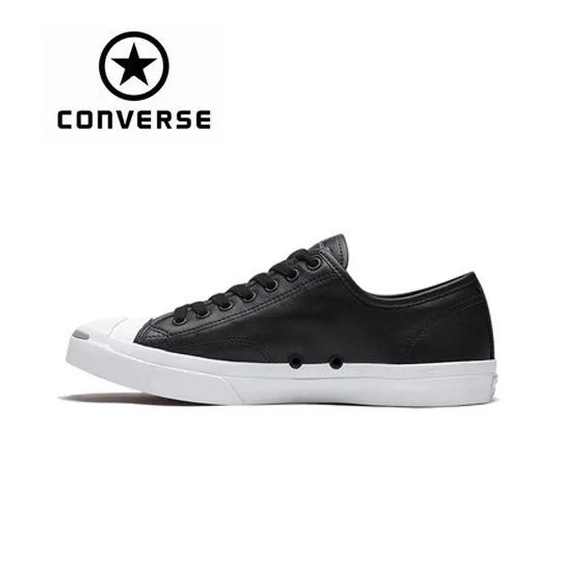 

CONVERSE Jack Purcell Jack Leather Opening Trend Street Teen Skateboarding Shoes Black Genuine Breathable Comfortable Shoes
