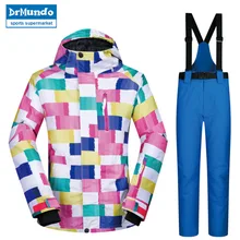 Высококачественная лыжная куртка женская ветрозащитная Водонепроницаемая дышащая одежда термальный лыжный костюм куртка для сноуборда и зимние штаны