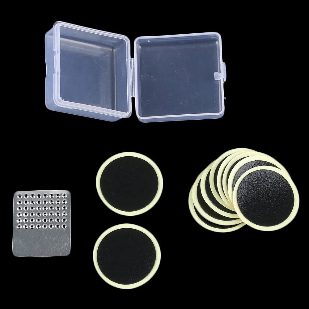 

10PCS No-Glue Rubber Quick Drying Bike Tire Patch Metal Tire Chip Repair Fix Kit Flat Tyre Tube Glueless Patch Kit Bicycle Tools