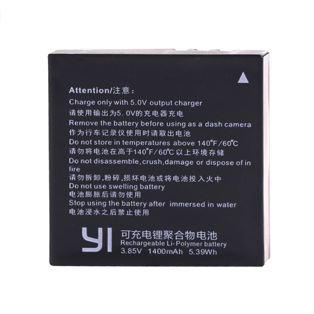 Аккумулятор 1400 мАч для оригинальных аккумуляторов Xiaomi Yi II Xiao yi 4k+ светодиодный usb-аккумулятор с 3 слотами для экшн-камеры Xiaoyi Yi Lite