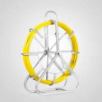 

6MM x 425' FISH TAPE FIBERGLASS WIRE CABLE FISH HOLDER CONTINUOUS DUCT RODDER