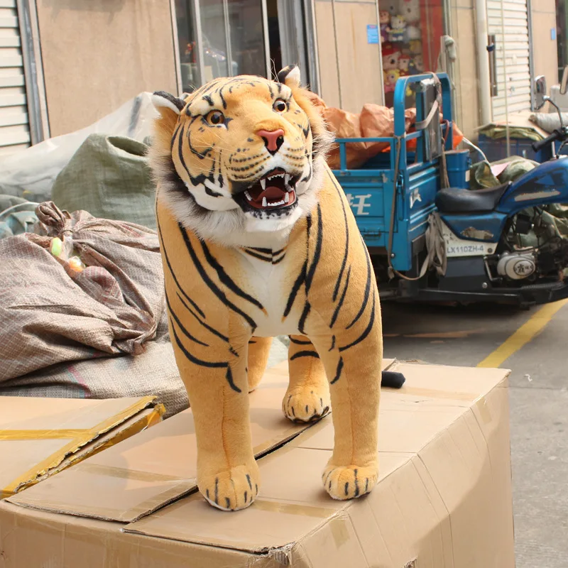 

63cm Length Real Life Animal Tiger Toy Doll Station Tiger Plush Doll Gift for the New Year Toys for Children Juguetes Brinquedo