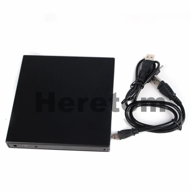 Heretom USB2.0 12.7mm SATA To SATA RW CD DVD-ROM Enclosure External Optical Drive Case casing hdd external 3.5