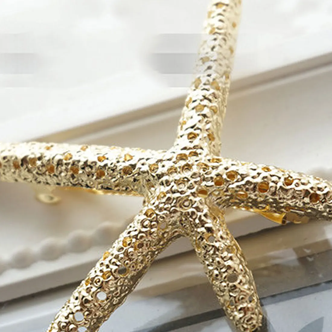 Korean Style Hair Accessories Fashion Starfish Moon HairClips Metal