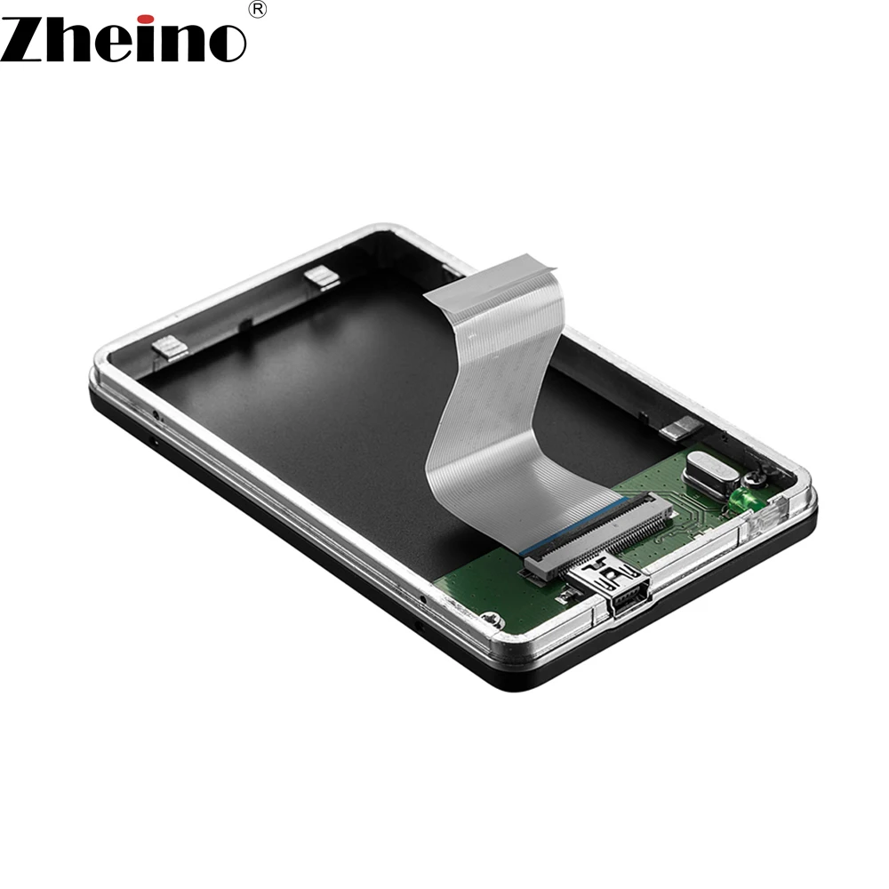 

Zheino 1.8 Inch USB2.0 to ZIF Mobile HDD box HDD/SSD External Enclosure Case For 40PIN ZIF CE 5mm 8mm Hard Disk Drive USB2.0
