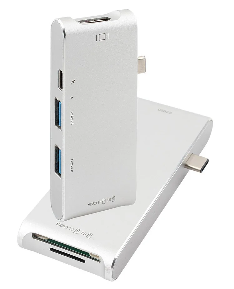 Новый Тип C USB 3 1 до 4K HDMI USB3.0 адаптер Алюминиевый usb c 0 концентратор кард ридер для