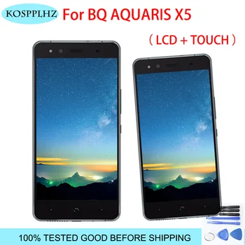 

Black / White Color 5.0 inch 1280x720P New For BQ Aquaris X5 LCD Display Screen Complete with Touch Panel Digitizer + free tools