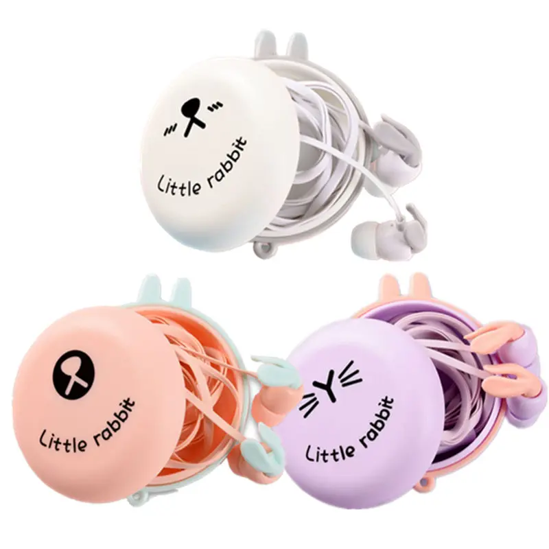

QearFun Cartoon E69 Little Rabbit Earphones Kids Girl Sport Running Stereo Headphones Headset For Mobile Phone Computer MP3 4