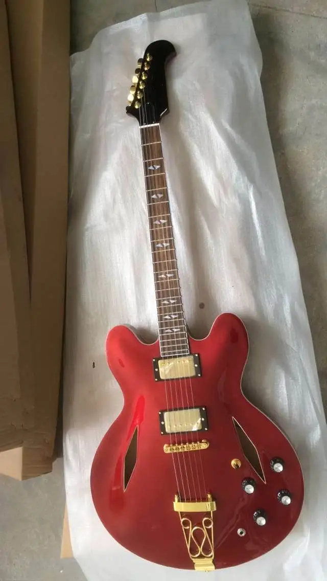 

Wholesale Electric Guitars G Dave Grohl Signature Jazz Model Electric Guitar Semi Hollow In Matel Red 170302