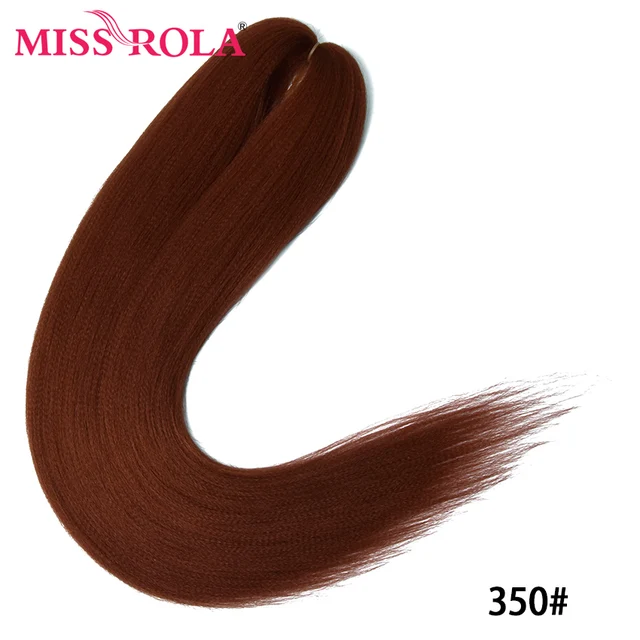 Miss Rola 22 Inch 60G Kanekalon Hair Synthetic Jumbo Braid Yaki Straight Hair Extension Pink Blonde Twist Braid Bulk Wholesale #144