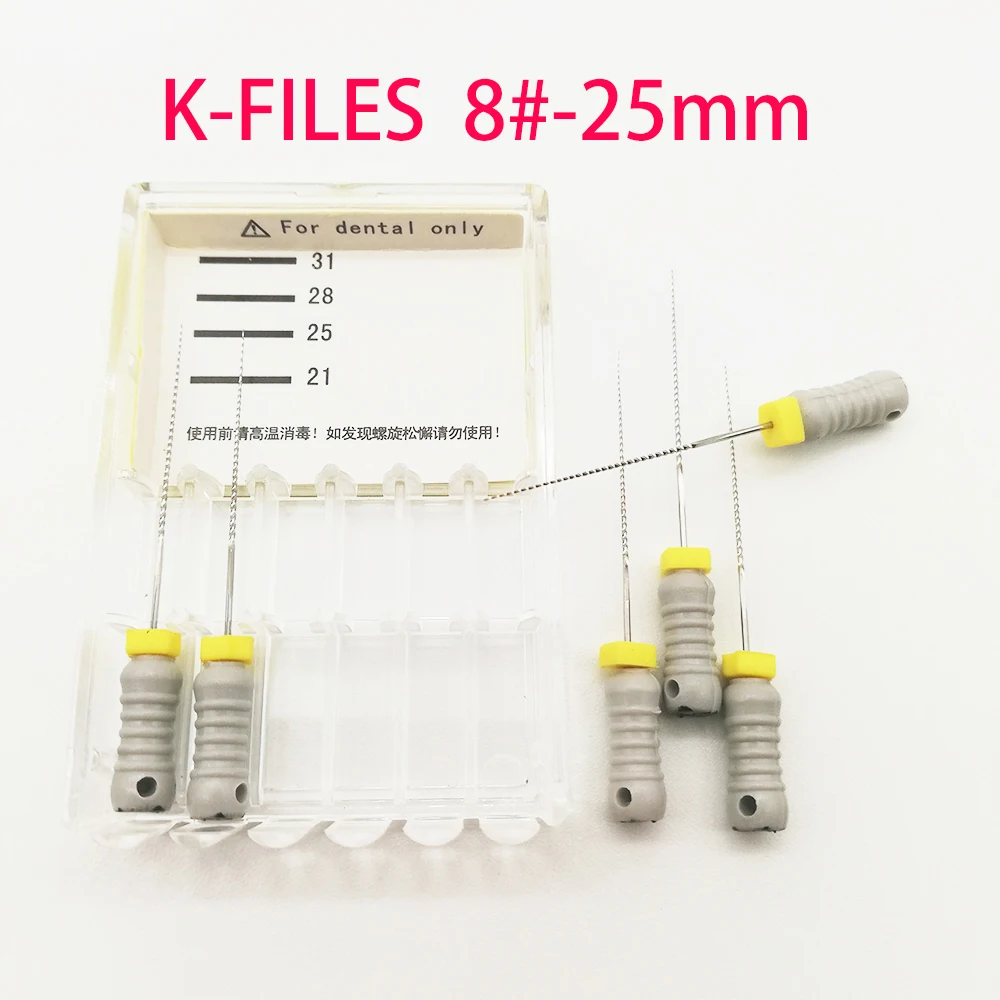 66 шт. 6#-80#25 мм зубные K файлы корневого канала стоматология эндодонтические инструменты стоматолога материал ручного использования нержавеющая сталь K Файлы