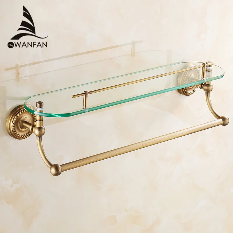 bagno mensola accessorio per il bagno bronzo anticoorofinitura nera con vetro temperato