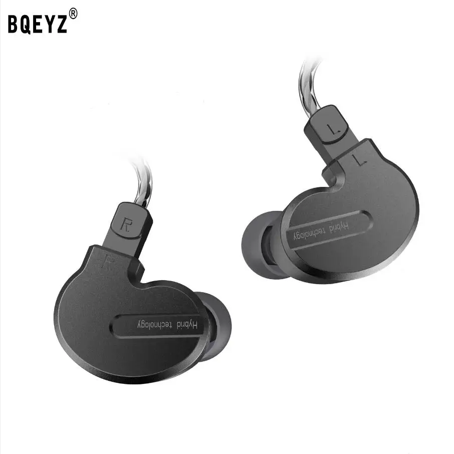 BQEYZ KB1 1BA+ 2DD Гибридный привод металлические наушники в ухо HIFI DJ Monito спортивные наушники ушные наушники гарнитура 2Pin съемная